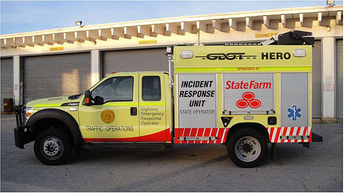 Photo of Georgia DOT safety patrol vehicle incident response unit.