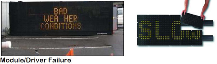 Authors relevant description: Same as above, the image is BAD Weather Conditions and on right side a broken pixel board is shown.