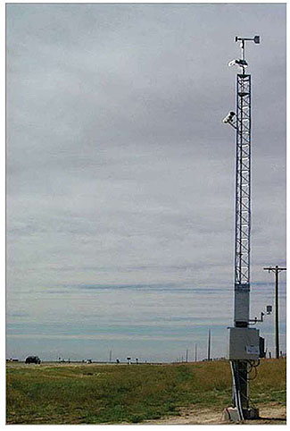 This slide includes a picture of an ESS station tower with sensors.
