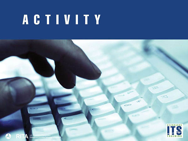 Activity. A placeholder graphic with an image of hand over a computer keyboard to show that an activity is taking place.