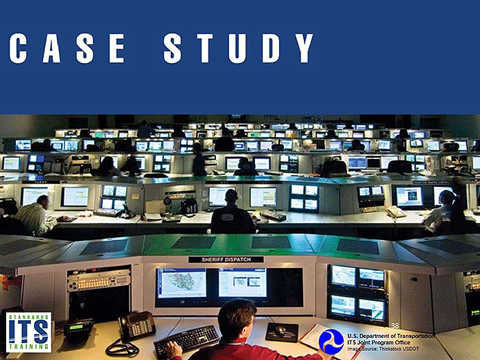 Case Study. A placeholder graphic of a control center and staff at their stations indicating a Case Study follows.