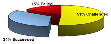 Odds of Success: Pie chart graphic. Please see the Extended Text Description below.