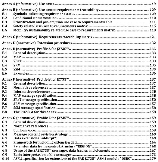 Table of Contents of ISO/DTS 19091:2016(E). Please see the Extended Text Description below.
