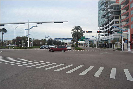 Authors relevant description: Graphic at top shows a photo of traffic progression in Tampa FL CV pilot.