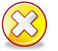 red and yellow X icon representing incorrect