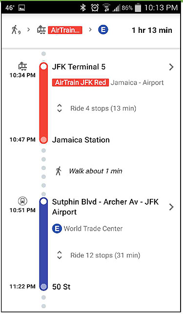 The slide contains a graphic screenshot of the Google Maps application used on an Android Smartphone. Please see the Extended Text Description below.