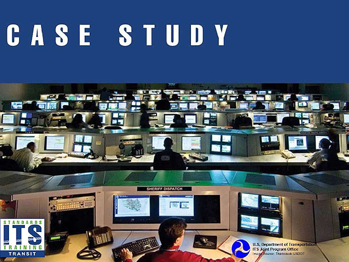 Case Study. A placeholder graphic of a control center and staff at their stations indicating a Case Study follows.
