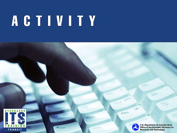 Activity. A placeholder graphic with an image of hand over a computer keyboard to show that an activity is taking place.