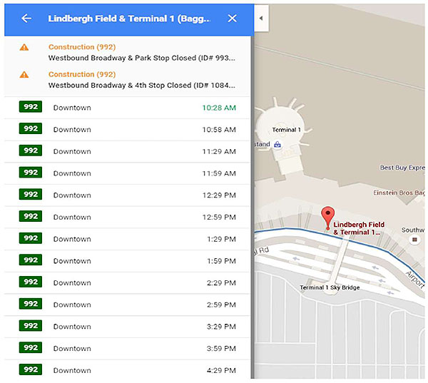 Slide 16: Real Time Information on Google Maps. Please see the Extended Text Description below.