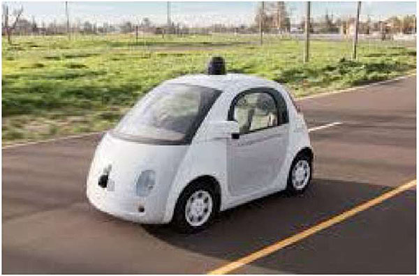 Photo of the Google autonomous vehicle.