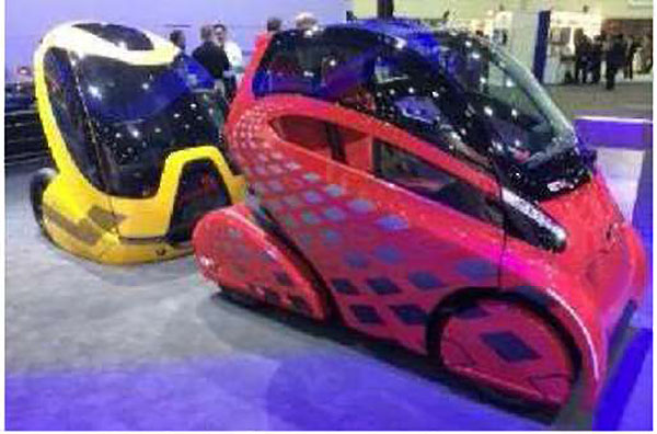 Photo of an automated pod vehicle.