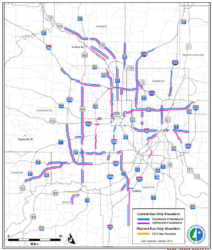 This slide shows a map of the freeway system serving Minneapolis, MN. Please see the Extended Text Description below.