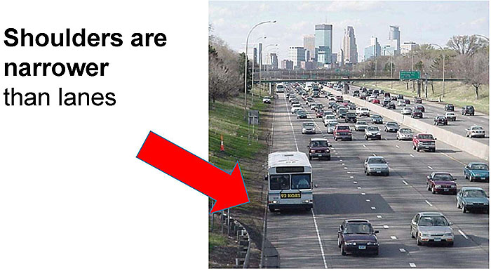 This slide contains a photo of a four lane section of a freeway. Please see the Extended Text Description below.