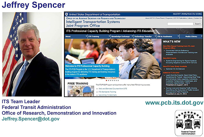 Welcome slide with Jeffrey Spencer and screen capture of home webpage. Please see the Extended Text Description below.