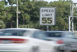 image of variable speed limit sign