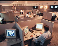 a view of the control center of a Traveler Management Coordination Center