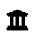 Simple sub-bullet icon that shows a building with Roman columns.